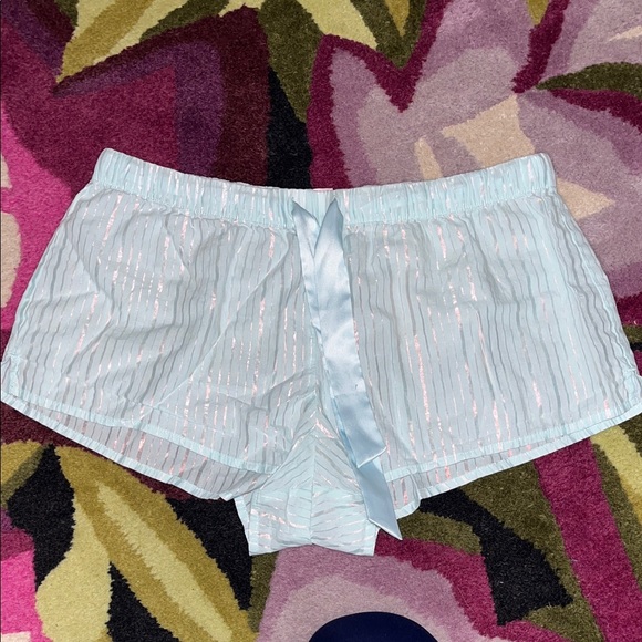 Light Blue Shine Striped Pajama Set - Picture 4 of 6